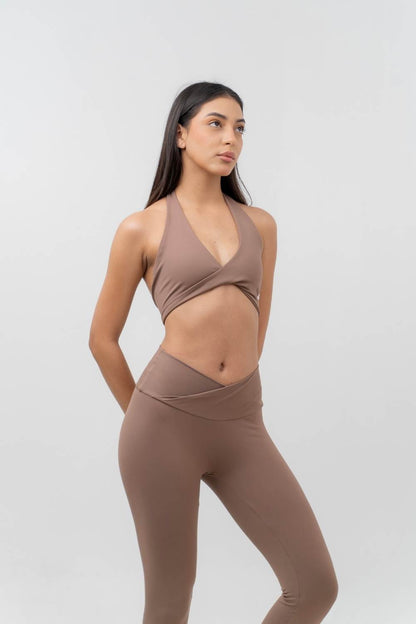 Set Leggings Pura y Top Perla cocoa